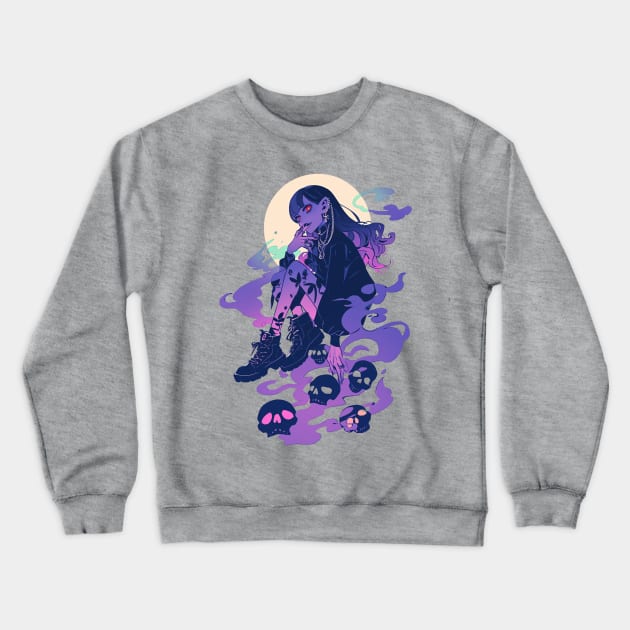 Pastel Moon Child Crewneck Sweatshirt by DarkSideRunners